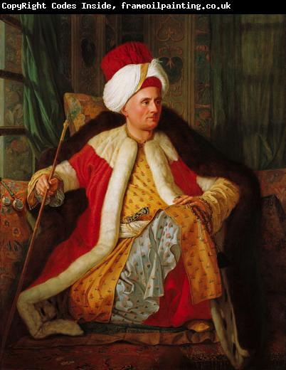 Antoine de Favray Portrait of Charles Gravier Count of Vergennes and French Ambassador, in Turkish Attire